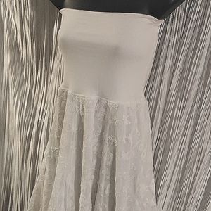 Cabi Off white sleeveless lace dress XS